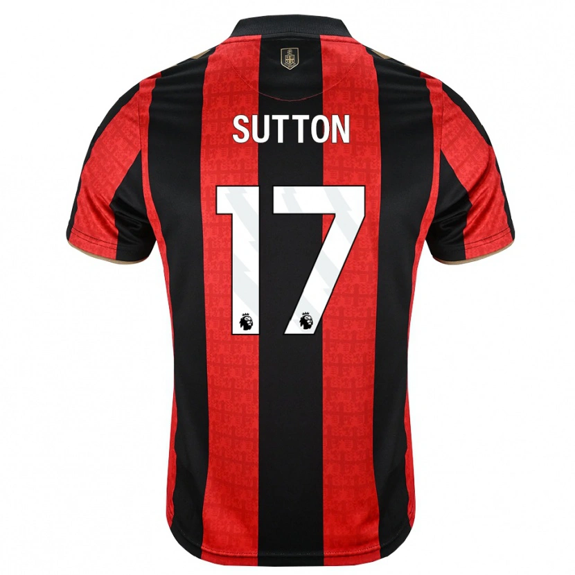 Danxen Børn Zach Sutton #17 Gyldengul Rød Sort Hjemmebane Spillertrøjer 2026/27 Trøje T-Shirt