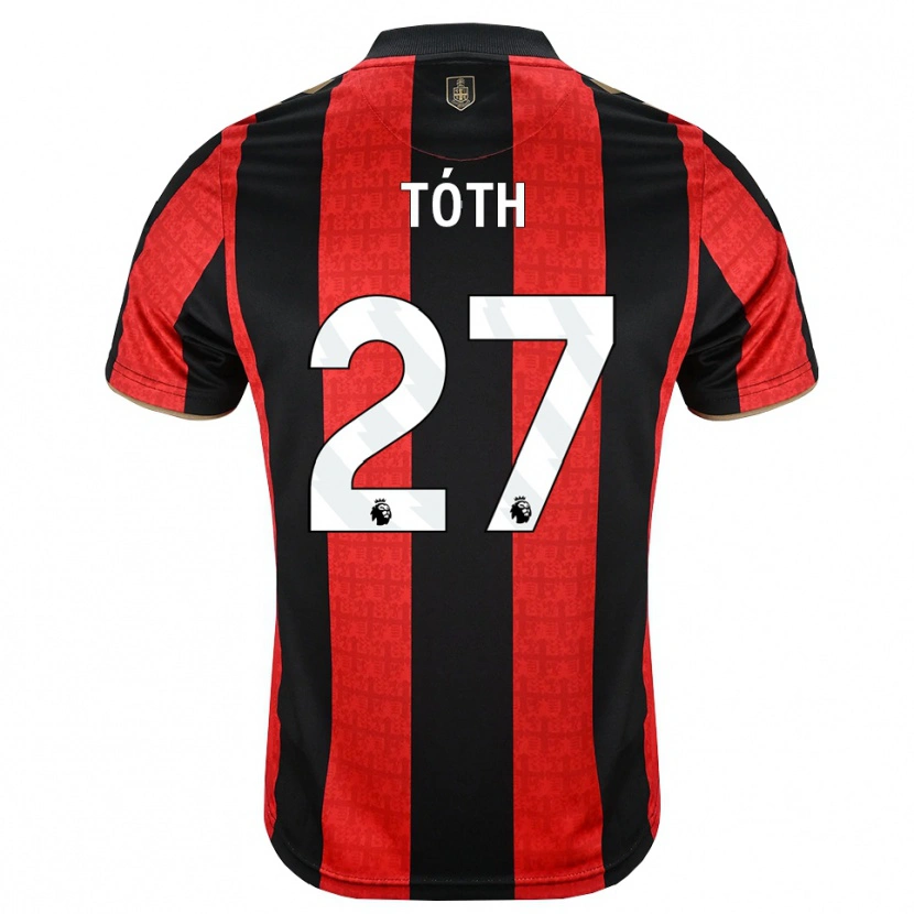 Danxen Børn Alex Tóth #27 Gyldengul Rød Sort Hjemmebane Spillertrøjer 2026/27 Trøje T-Shirt
