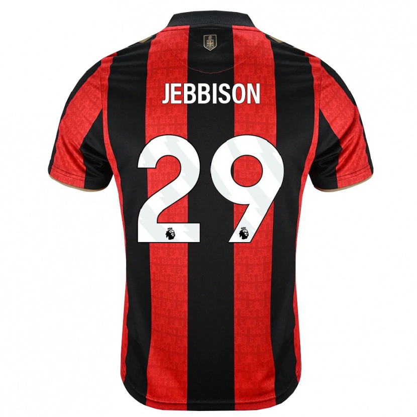 Danxen Børn Daniel Jebbison #29 Gyldengul Rød Sort Hjemmebane Spillertrøjer 2026/27 Trøje T-Shirt