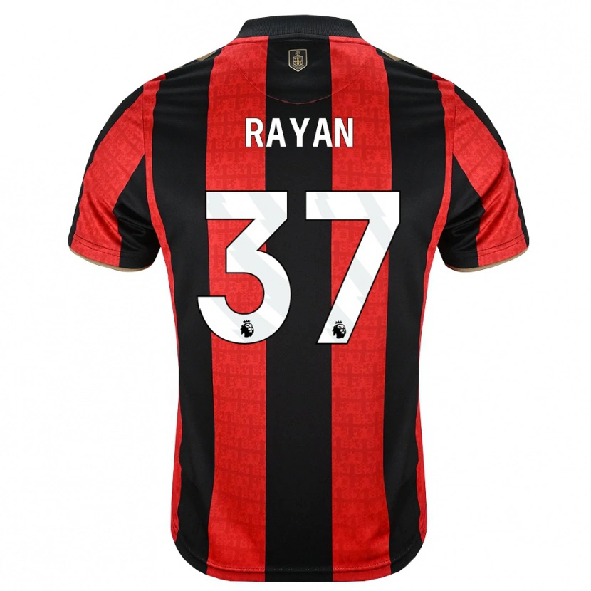 Danxen Børn Rayan Vitor Simplício Rocha #37 Gyldengul Rød Sort Hjemmebane Spillertrøjer 2026/27 Trøje T-Shirt