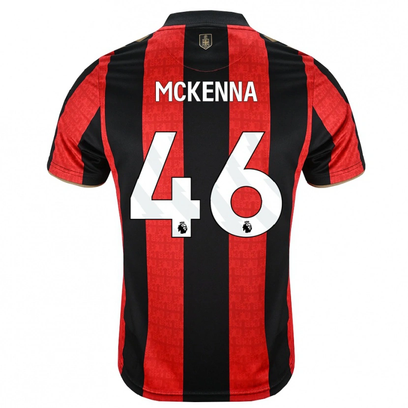 Danxen Børn Callan Mckenna #46 Gyldengul Rød Sort Hjemmebane Spillertrøjer 2026/27 Trøje T-Shirt