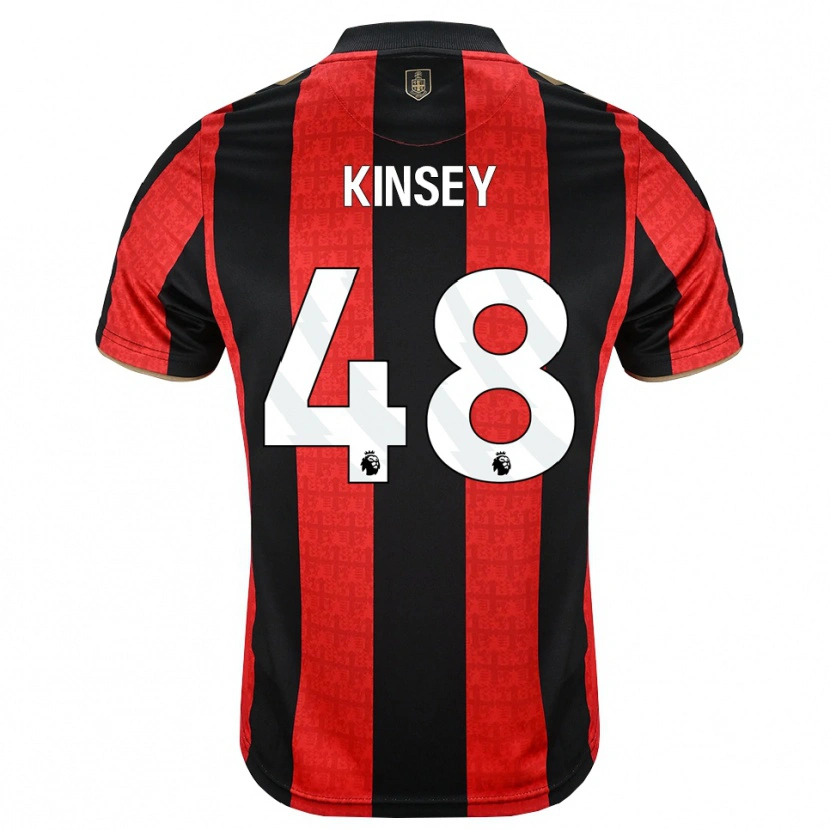 Danxen Børn Max Kinsey #48 Gyldengul Rød Sort Hjemmebane Spillertrøjer 2026/27 Trøje T-Shirt