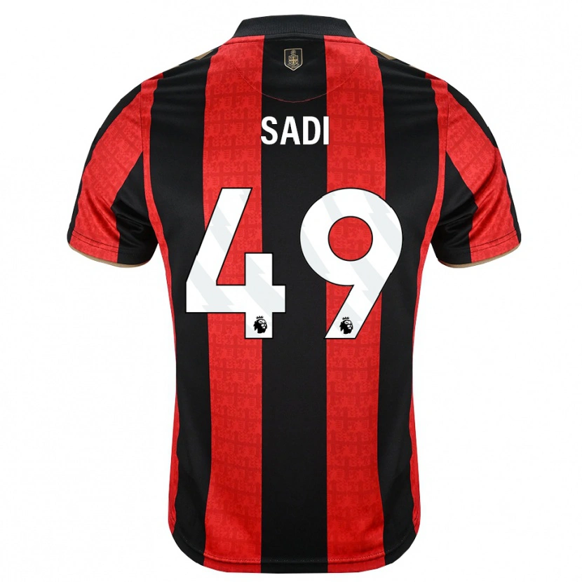 Danxen Børn Dominic Sadi #49 Gyldengul Rød Sort Hjemmebane Spillertrøjer 2026/27 Trøje T-Shirt