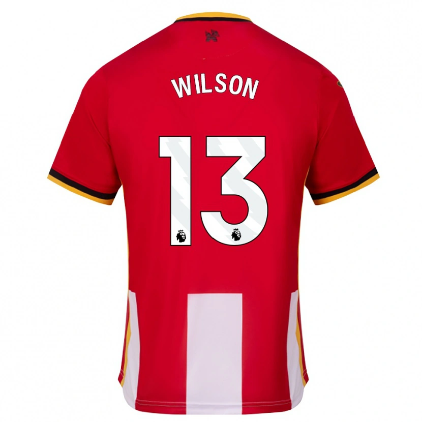Danxen Børn Callum Wilson #13 Gul Sort Rød Hjemmebane Spillertrøjer 2026/27 Trøje T-Shirt