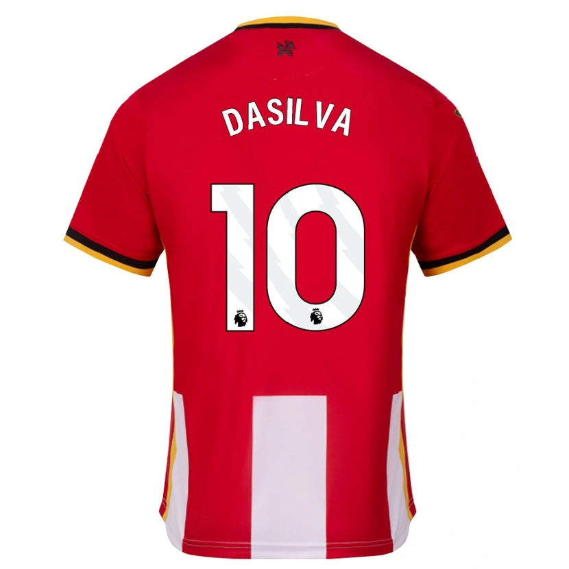 Danxen Børn Josh Dasilva #10 Gul Sort Rød Hjemmebane Spillertrøjer 2026/27 Trøje T-Shirt