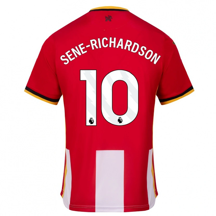 Danxen Børn Sam Sene-Richardson #10 Gul Sort Rød Hjemmebane Spillertrøjer 2026/27 Trøje T-Shirt