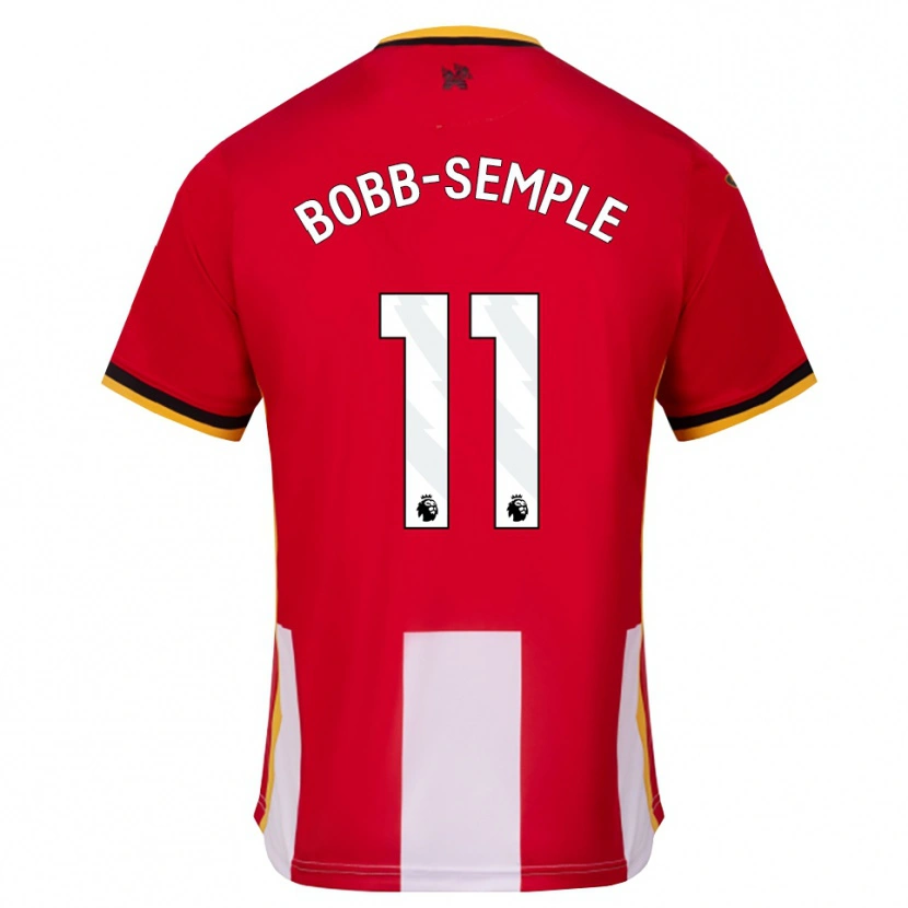 Danxen Børn Domeiro Bobb-Semple #11 Gul Sort Rød Hjemmebane Spillertrøjer 2026/27 Trøje T-Shirt