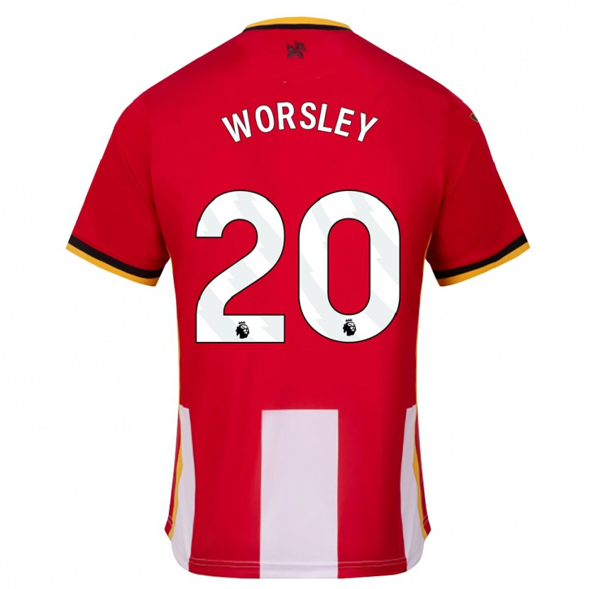 Danxen Børn Freya Worsley #20 Gul Sort Rød Hjemmebane Spillertrøjer 2026/27 Trøje T-Shirt