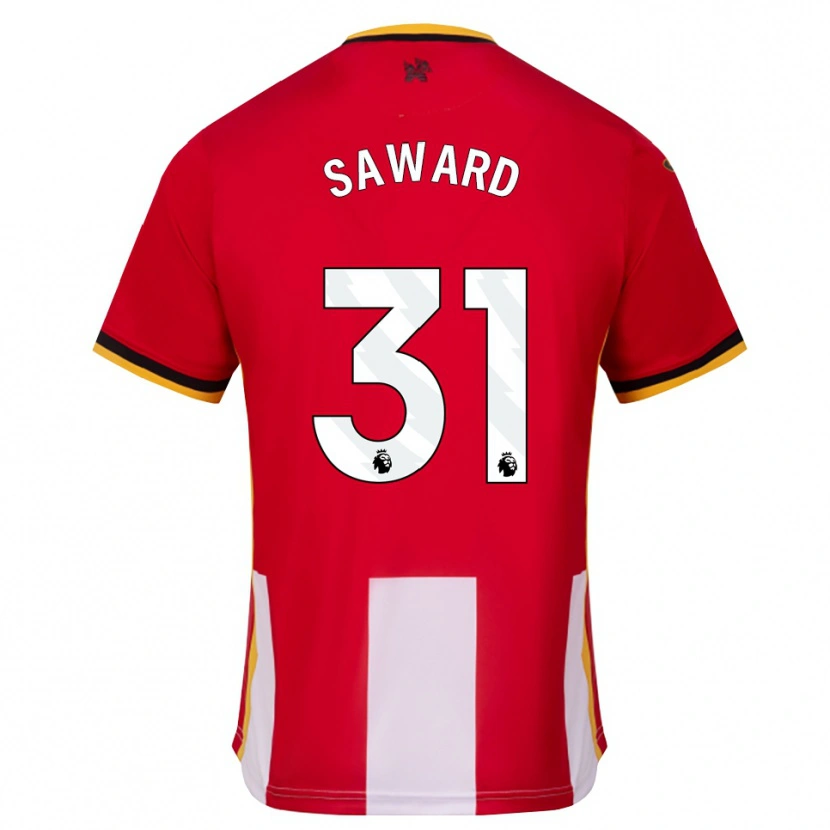 Danxen Børn Sammie Saward #31 Gul Sort Rød Hjemmebane Spillertrøjer 2026/27 Trøje T-Shirt