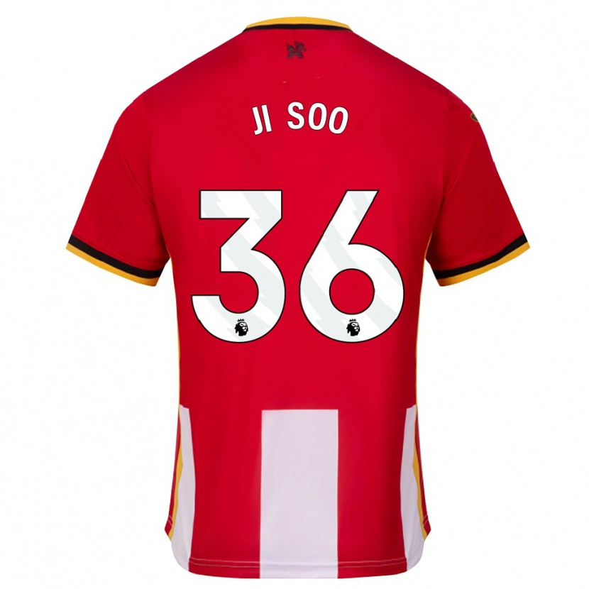 Danxen Børn Ji-Soo Kim #36 Gul Sort Rød Hjemmebane Spillertrøjer 2026/27 Trøje T-Shirt