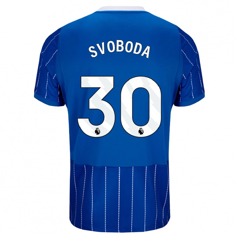 Danxen Børn Michael Svoboda #30 Mellemblå Hvid Hjemmebane Spillertrøjer 2026/27 Trøje T-Shirt