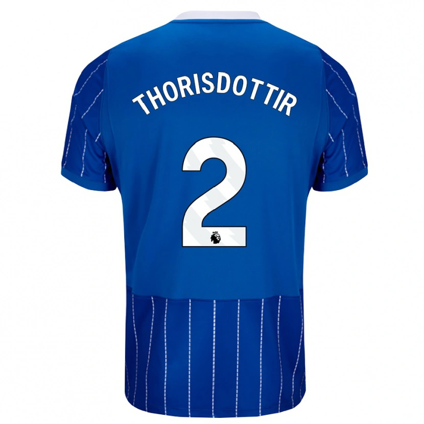 Danxen Børn Maria Thorisdottir #2 Mellemblå Hvid Hjemmebane Spillertrøjer 2026/27 Trøje T-Shirt