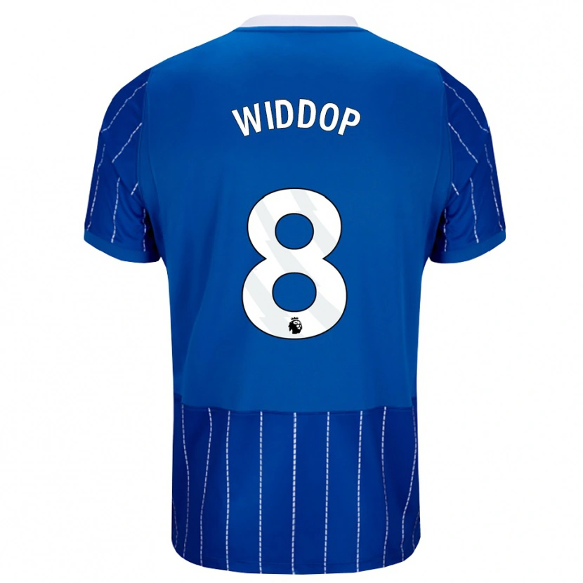 Danxen Børn Fraser Widdop #8 Mellemblå Hvid Hjemmebane Spillertrøjer 2026/27 Trøje T-Shirt