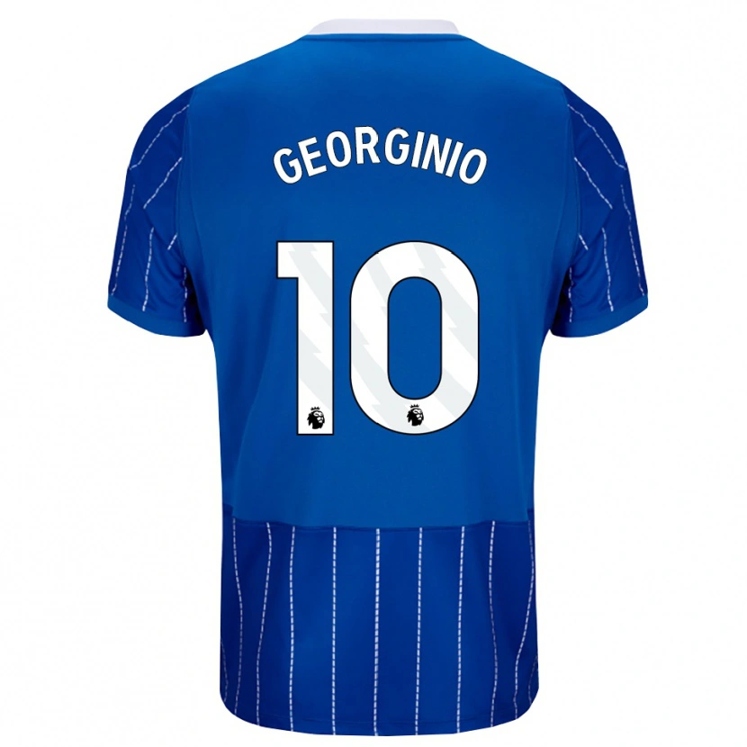 Danxen Børn Georginio Rutter #10 Mellemblå Hvid Hjemmebane Spillertrøjer 2026/27 Trøje T-Shirt