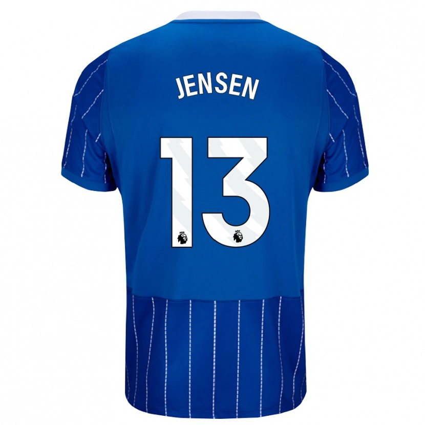 Danxen Børn Sebastian Jensen #13 Mellemblå Hvid Hjemmebane Spillertrøjer 2026/27 Trøje T-Shirt