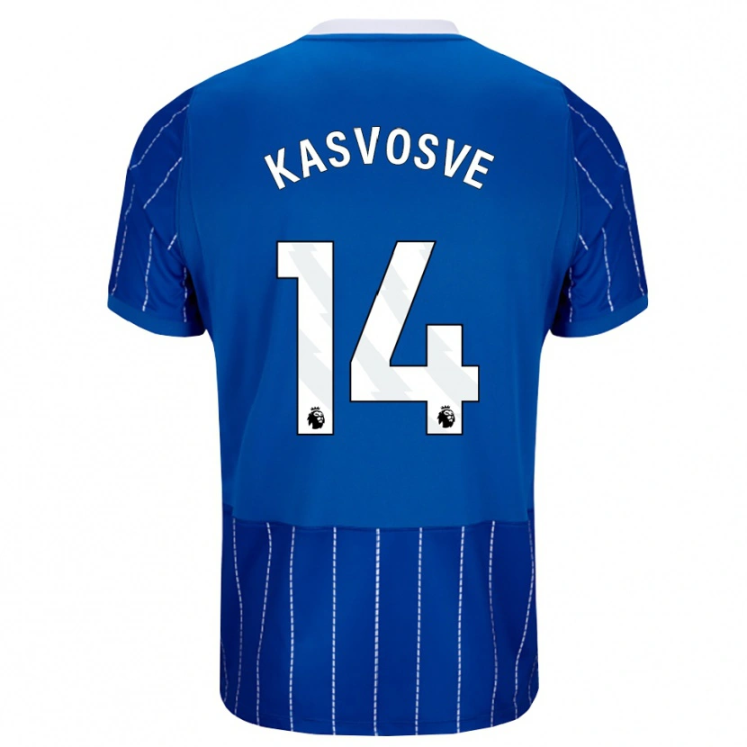 Danxen Børn Henry Kasvosve #14 Mellemblå Hvid Hjemmebane Spillertrøjer 2026/27 Trøje T-Shirt
