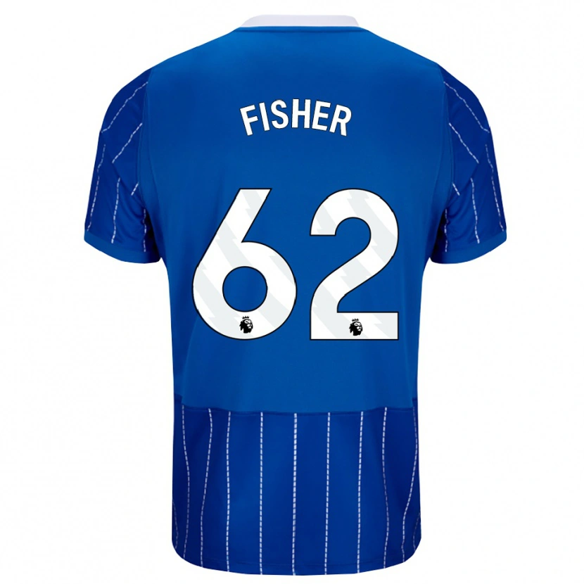 Danxen Børn Hugo Fisher #62 Mellemblå Hvid Hjemmebane Spillertrøjer 2026/27 Trøje T-Shirt