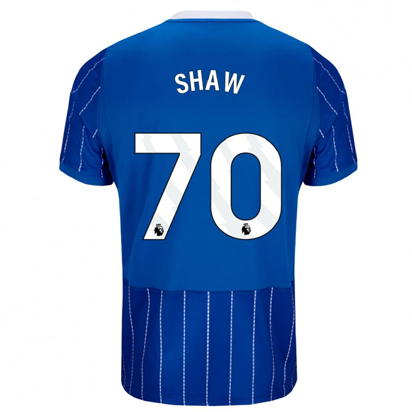 Danxen Børn Kofi Shaw #70 Mellemblå Hvid Hjemmebane Spillertrøjer 2026/27 Trøje T-Shirt