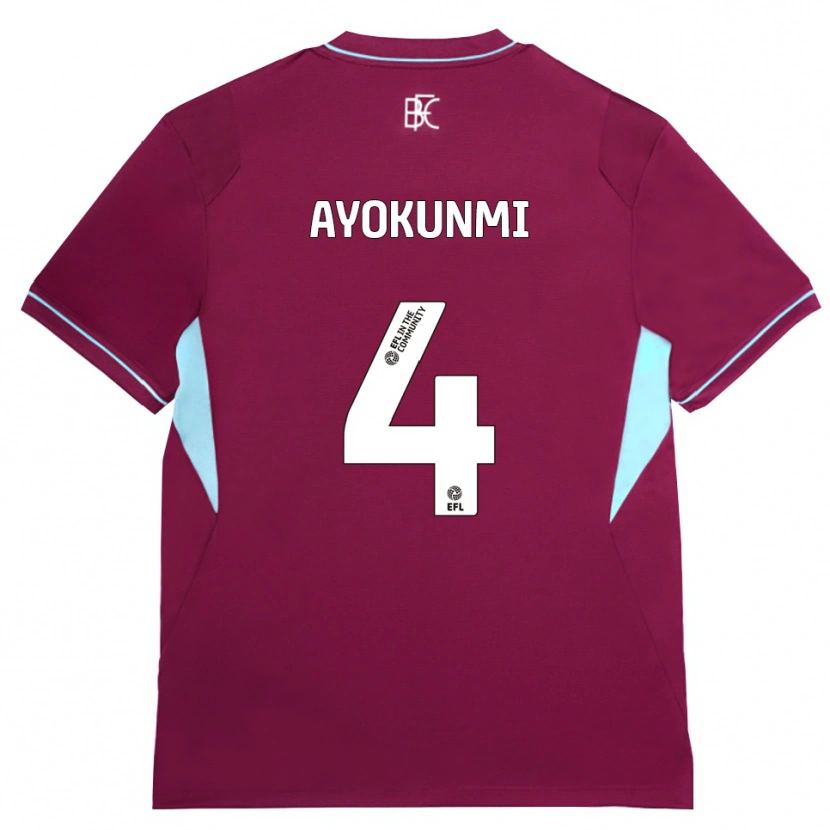 Danxen Børn Darren Ayokunmi #4 Vinrød Grøn Hjemmebane Spillertrøjer 2026/27 Trøje T-Shirt