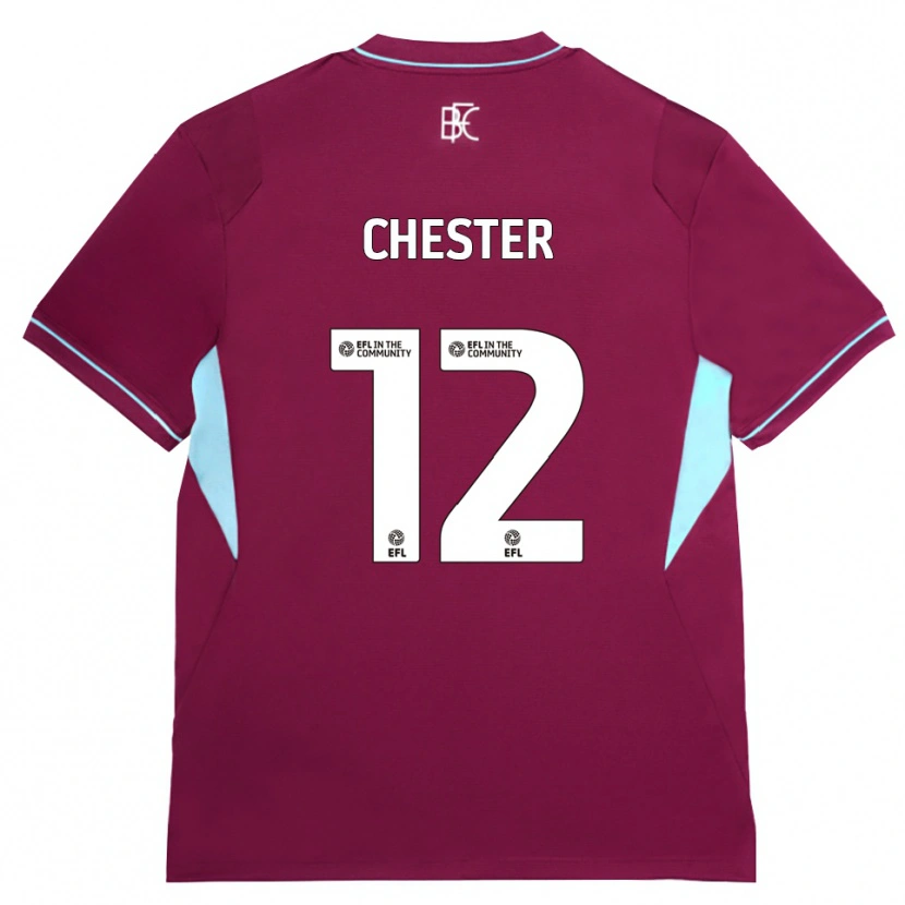 Danxen Børn Felix Chester #12 Vinrød Grøn Hjemmebane Spillertrøjer 2026/27 Trøje T-Shirt