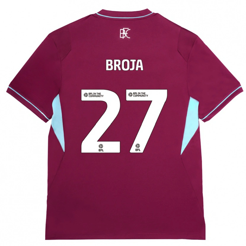 Danxen Børn Armando Broja #27 Vinrød Grøn Hjemmebane Spillertrøjer 2026/27 Trøje T-Shirt
