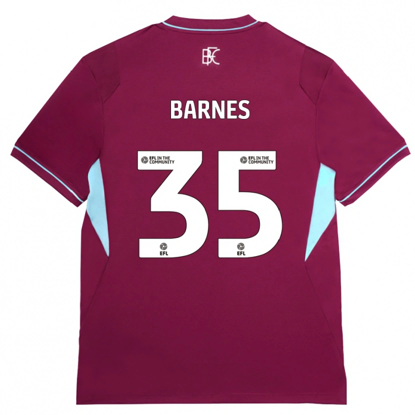 Danxen Børn Ashley Barnes #35 Vinrød Grøn Hjemmebane Spillertrøjer 2026/27 Trøje T-Shirt