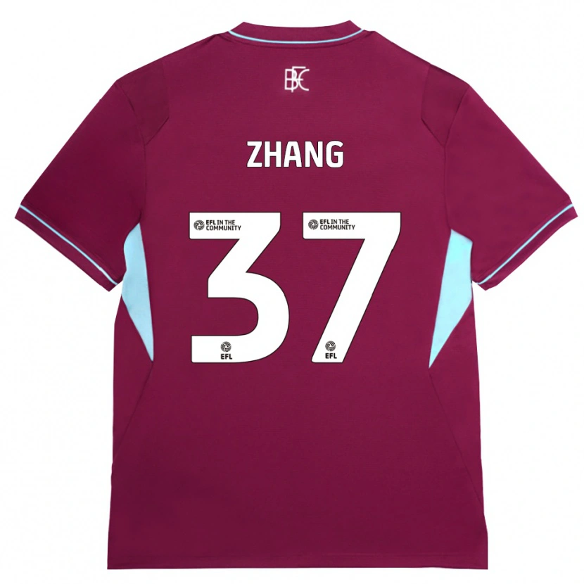 Danxen Børn Jiaming Zhang #37 Vinrød Grøn Hjemmebane Spillertrøjer 2026/27 Trøje T-Shirt
