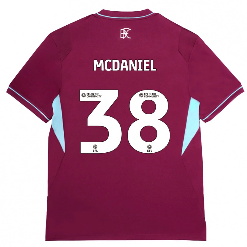Danxen Børn Louise Mcdaniel #38 Vinrød Grøn Hjemmebane Spillertrøjer 2026/27 Trøje T-Shirt