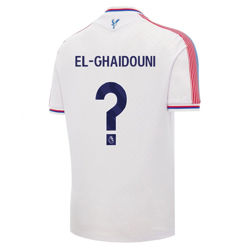 Danxen Børn Nabil El-Ghaidouni Taitt #0 Hvid Rød Blå Hjemmebane Spillertrøjer 2026/27 Trøje T-Shirt