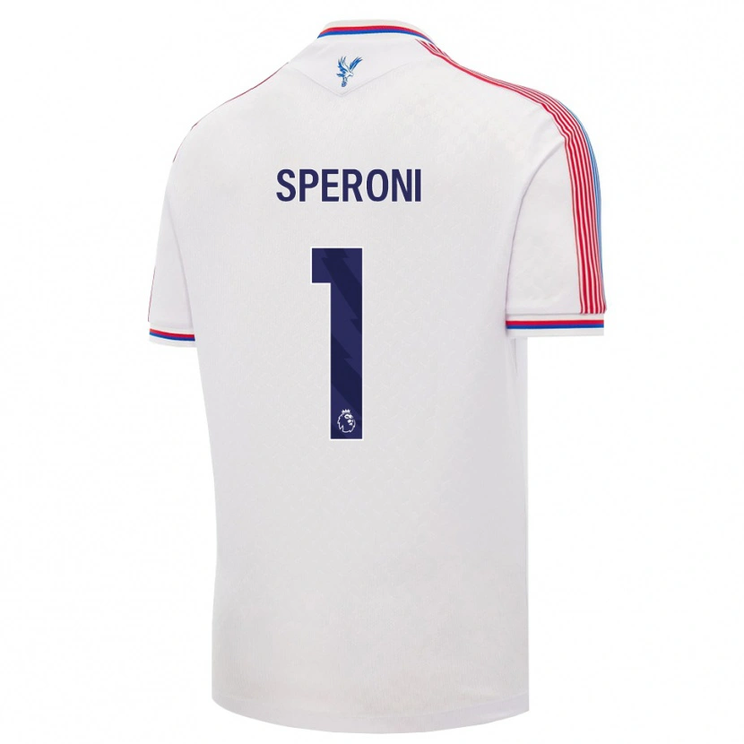 Danxen Børn Thiago Speroni #1 Hvid Rød Blå Hjemmebane Spillertrøjer 2026/27 Trøje T-Shirt