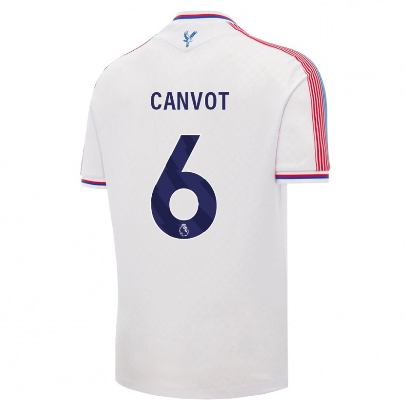 Danxen Børn Jaydee Canvot #6 Hvid Rød Blå Hjemmebane Spillertrøjer 2026/27 Trøje T-Shirt