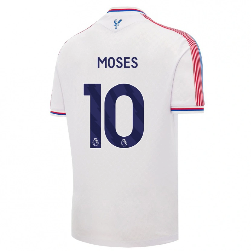 Danxen Børn Kayden Moses #10 Hvid Rød Blå Hjemmebane Spillertrøjer 2026/27 Trøje T-Shirt