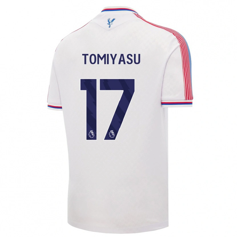 Danxen Børn Takehiro Tomiyasu #17 Hvid Rød Blå Hjemmebane Spillertrøjer 2026/27 Trøje T-Shirt