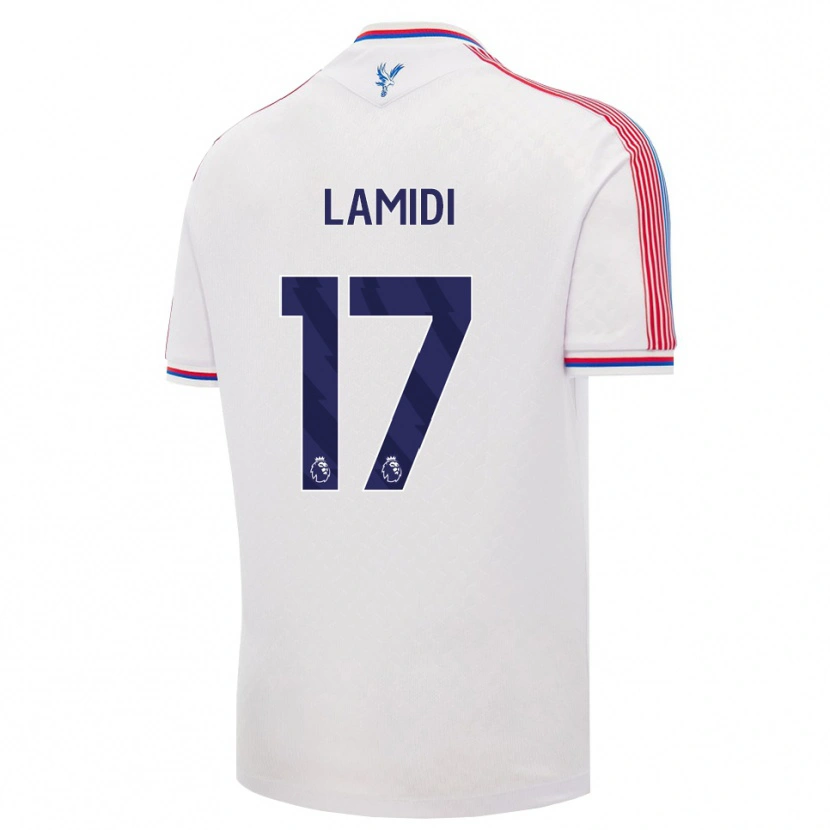 Danxen Børn Oladotun Lamidi #17 Hvid Rød Blå Hjemmebane Spillertrøjer 2026/27 Trøje T-Shirt