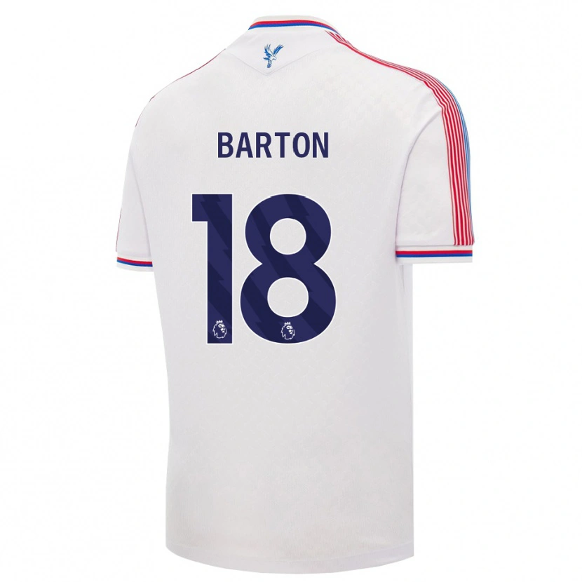 Danxen Børn Kirsty Barton #18 Hvid Rød Blå Hjemmebane Spillertrøjer 2026/27 Trøje T-Shirt