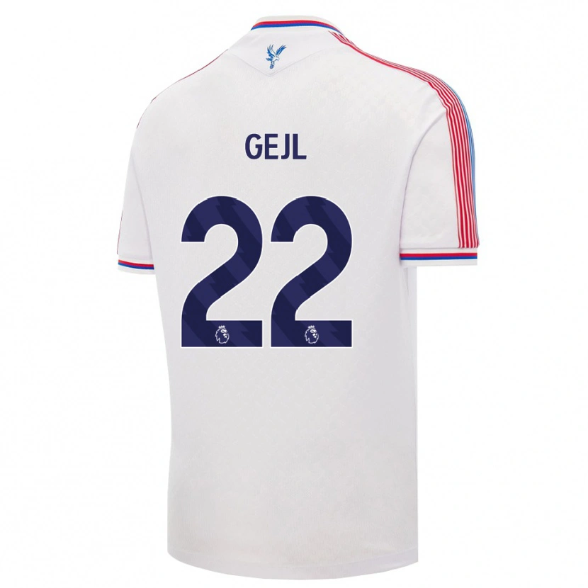 Danxen Børn Mille Gejl #22 Hvid Rød Blå Hjemmebane Spillertrøjer 2026/27 Trøje T-Shirt