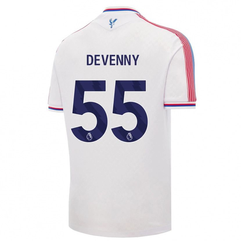Danxen Børn Justin Devenny #55 Hvid Rød Blå Hjemmebane Spillertrøjer 2026/27 Trøje T-Shirt