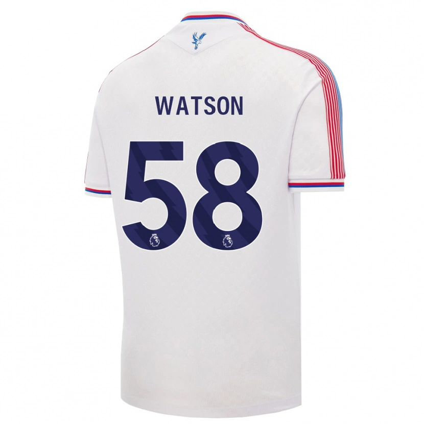 Danxen Børn Noah Watson #58 Hvid Rød Blå Hjemmebane Spillertrøjer 2026/27 Trøje T-Shirt