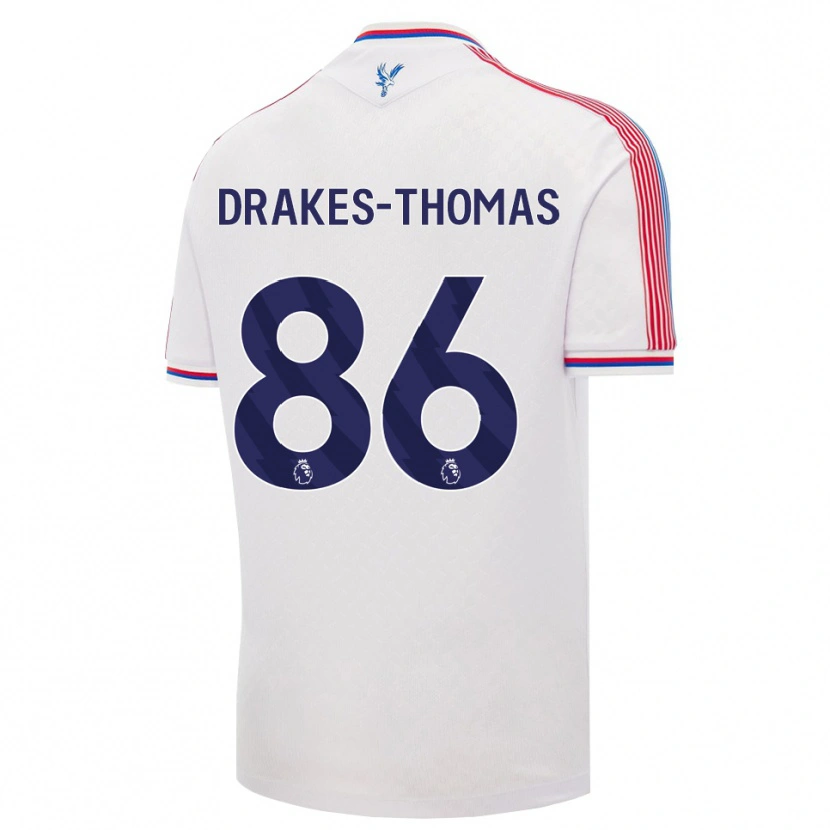 Danxen Børn Joél Drakes-Thomas #86 Hvid Rød Blå Hjemmebane Spillertrøjer 2026/27 Trøje T-Shirt