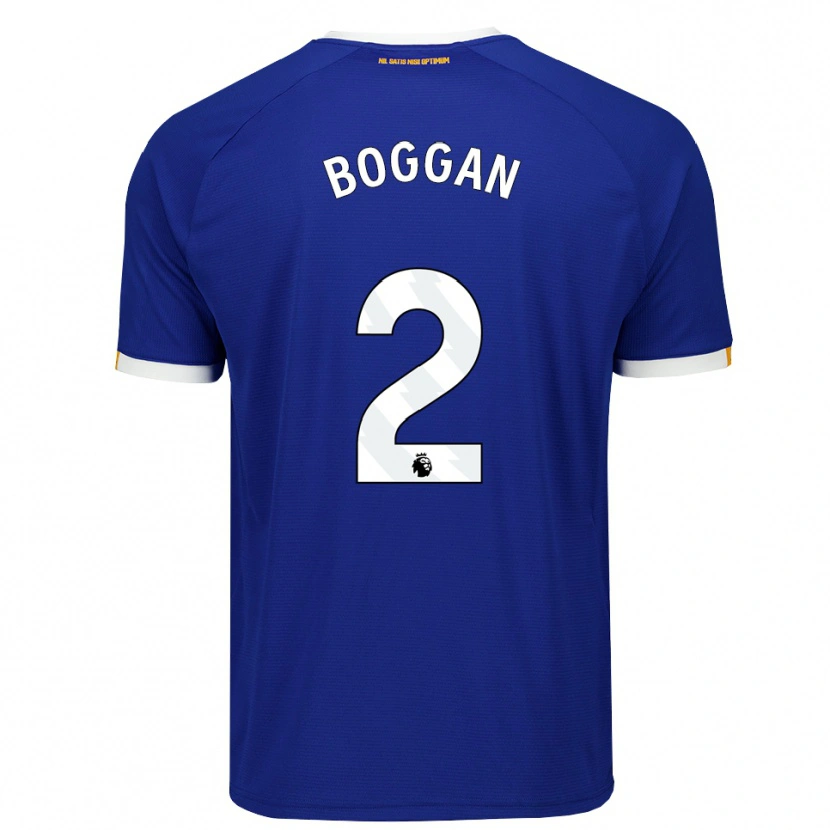 Danxen Børn Francis Boggan #2 Blå Hvid Gul Hjemmebane Spillertrøjer 2026/27 Trøje T-Shirt