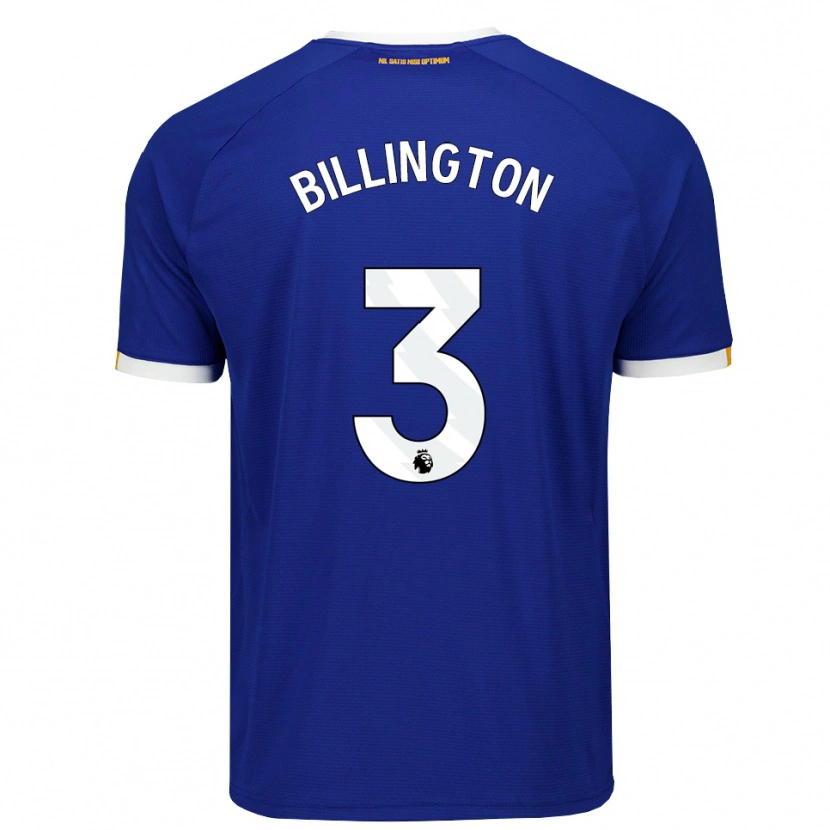 Danxen Børn Harvey Billington #3 Blå Hvid Gul Hjemmebane Spillertrøjer 2026/27 Trøje T-Shirt
