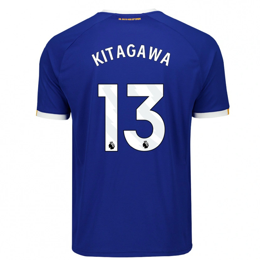 Danxen Børn Hikaru Kitagawa #13 Blå Hvid Gul Hjemmebane Spillertrøjer 2026/27 Trøje T-Shirt