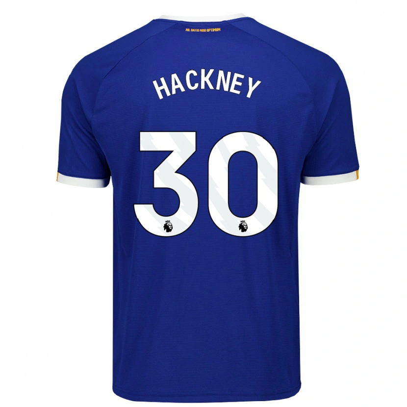 Danxen Børn Hayden Hackney #30 Blå Hvid Gul Hjemmebane Spillertrøjer 2026/27 Trøje T-Shirt