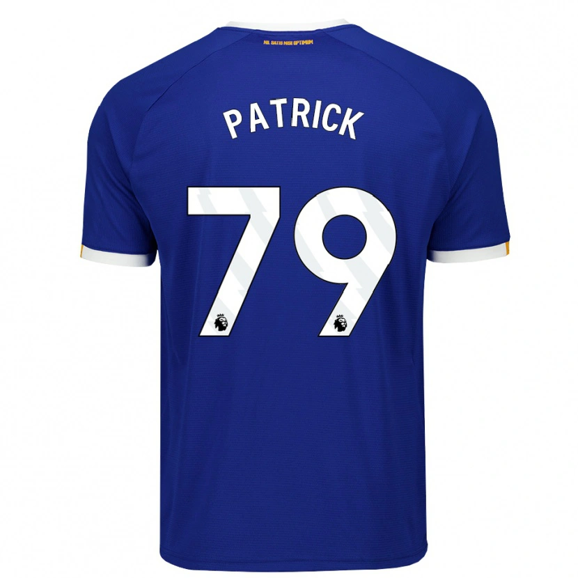 Danxen Børn Seve Patrick #79 Blå Hvid Gul Hjemmebane Spillertrøjer 2026/27 Trøje T-Shirt