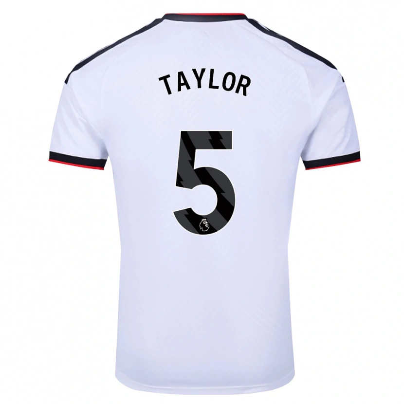 Danxen Børn Archie Taylor #5 Hvid Sort Rød Hjemmebane Spillertrøjer 2026/27 Trøje T-Shirt