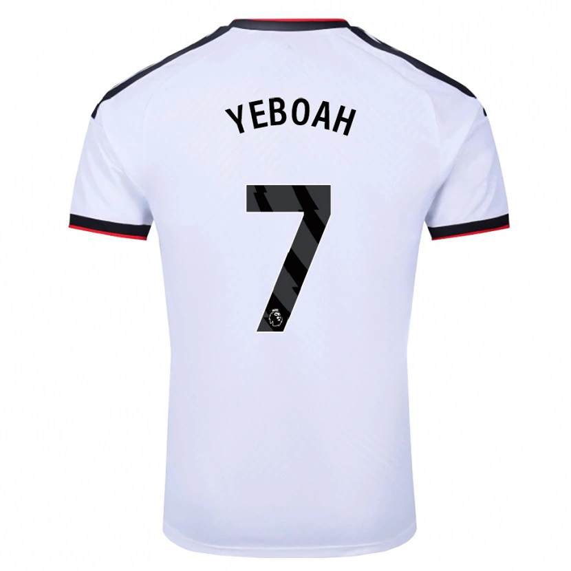 Danxen Børn Jordan Yeboah #7 Hvid Sort Rød Hjemmebane Spillertrøjer 2026/27 Trøje T-Shirt