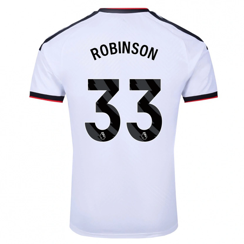 Danxen Børn Antonee Robinson #33 Hvid Sort Rød Hjemmebane Spillertrøjer 2026/27 Trøje T-Shirt