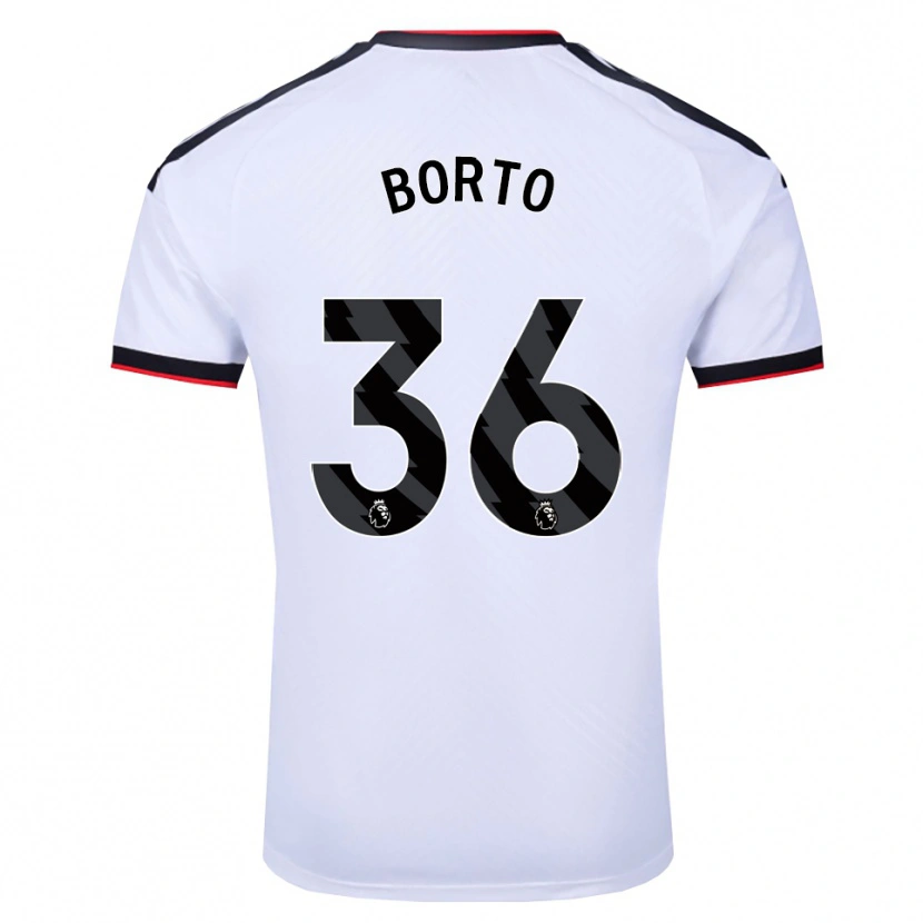 Danxen Børn Alex Borto #36 Hvid Sort Rød Hjemmebane Spillertrøjer 2026/27 Trøje T-Shirt