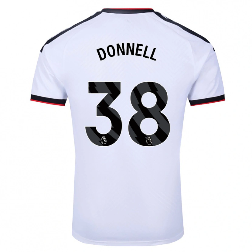 Danxen Børn Chris Donnell #38 Hvid Sort Rød Hjemmebane Spillertrøjer 2026/27 Trøje T-Shirt
