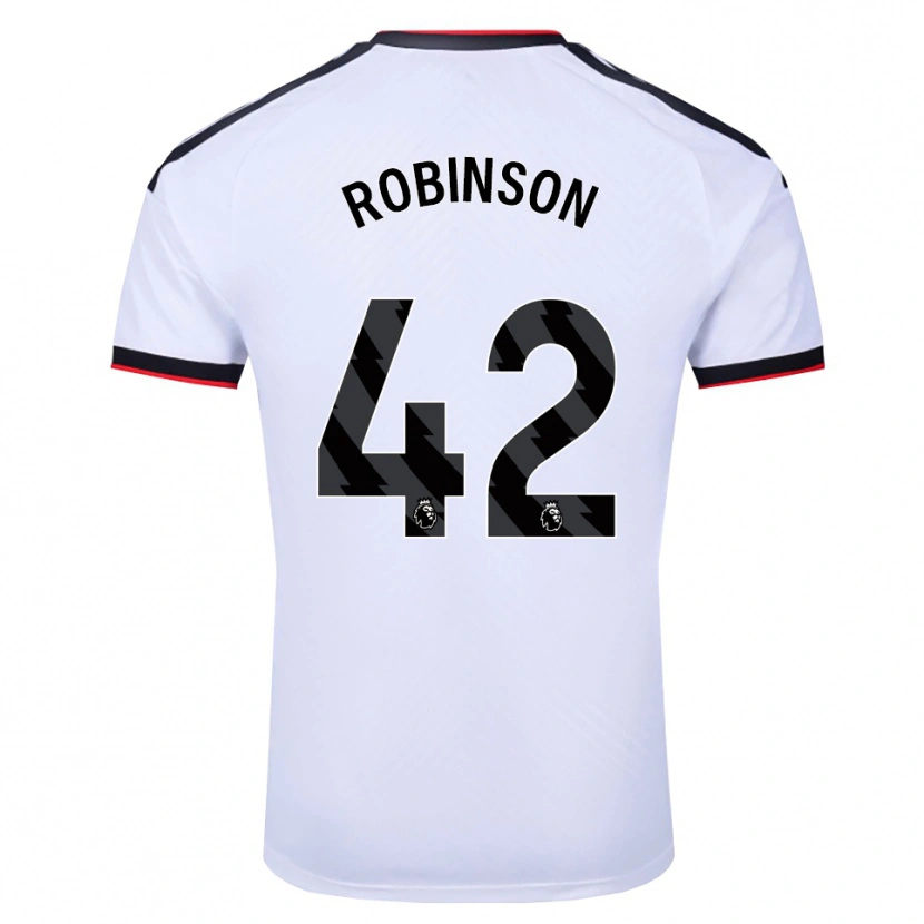Danxen Børn Charlie Robinson #42 Hvid Sort Rød Hjemmebane Spillertrøjer 2026/27 Trøje T-Shirt